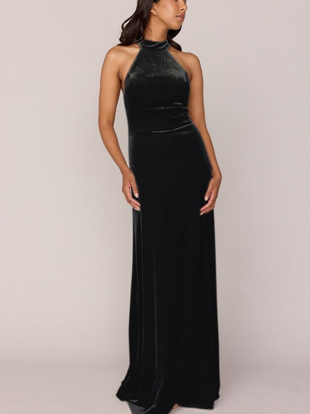 REVELRY Tori Velvet bridesmaid Dress Black‎ Size 6